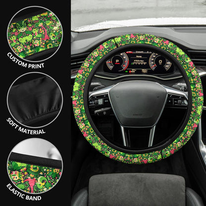 Grass Car Steering Wheel Cover