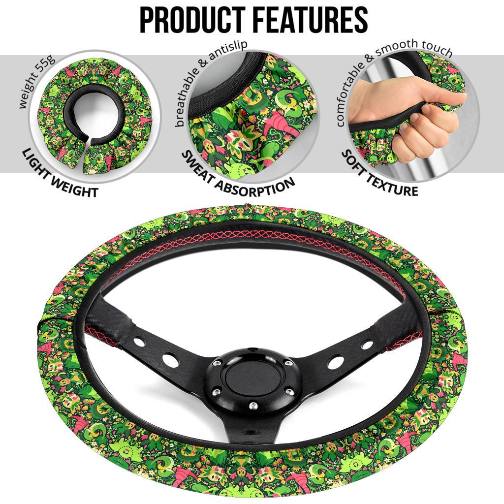 Grass Car Steering Wheel Cover