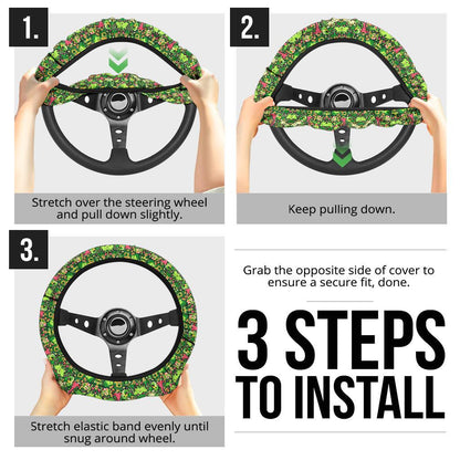 Grass Car Steering Wheel Cover