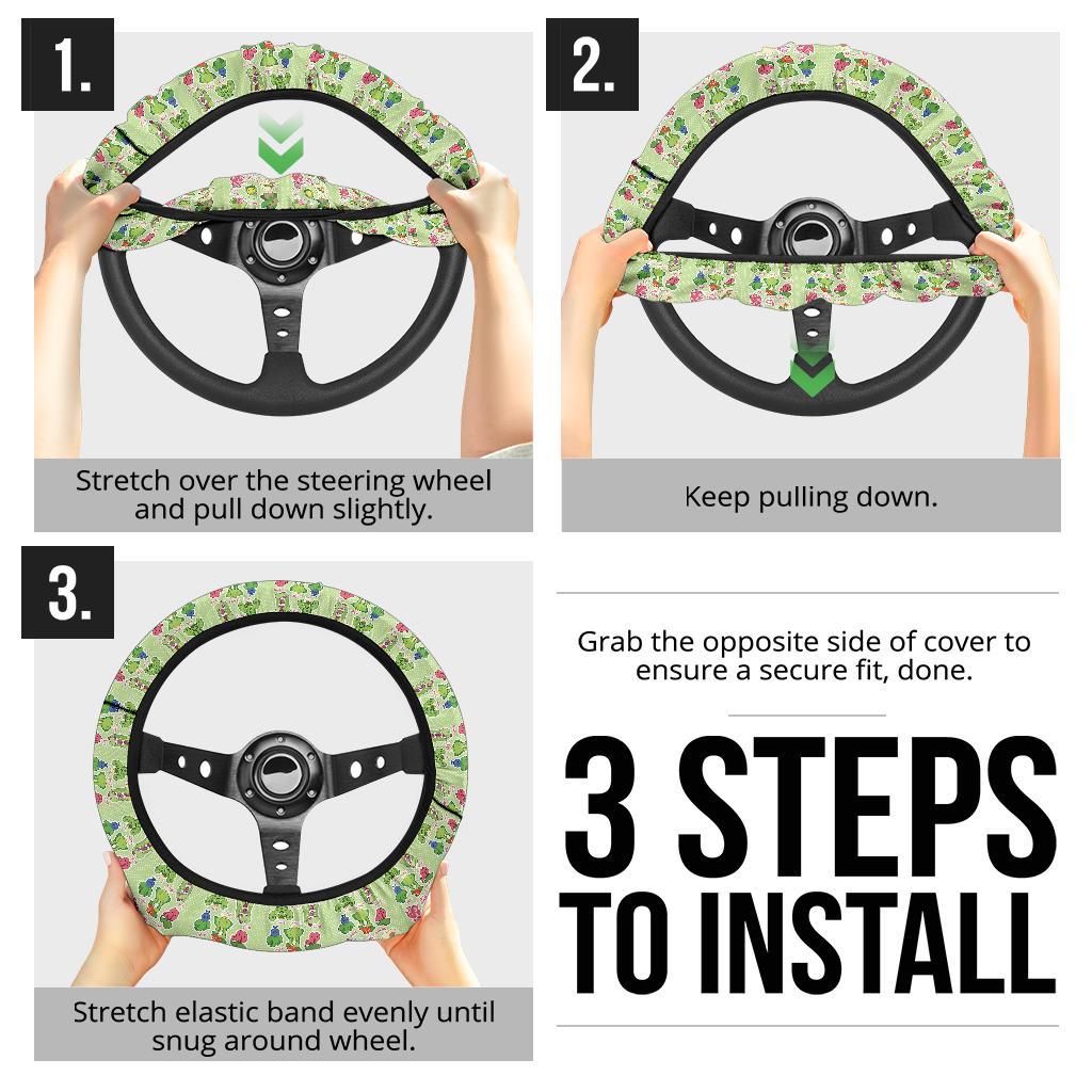 Grass Car Steering Wheel Cover