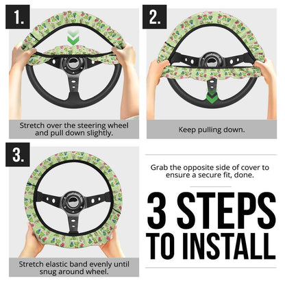 Grass Car Steering Wheel Cover