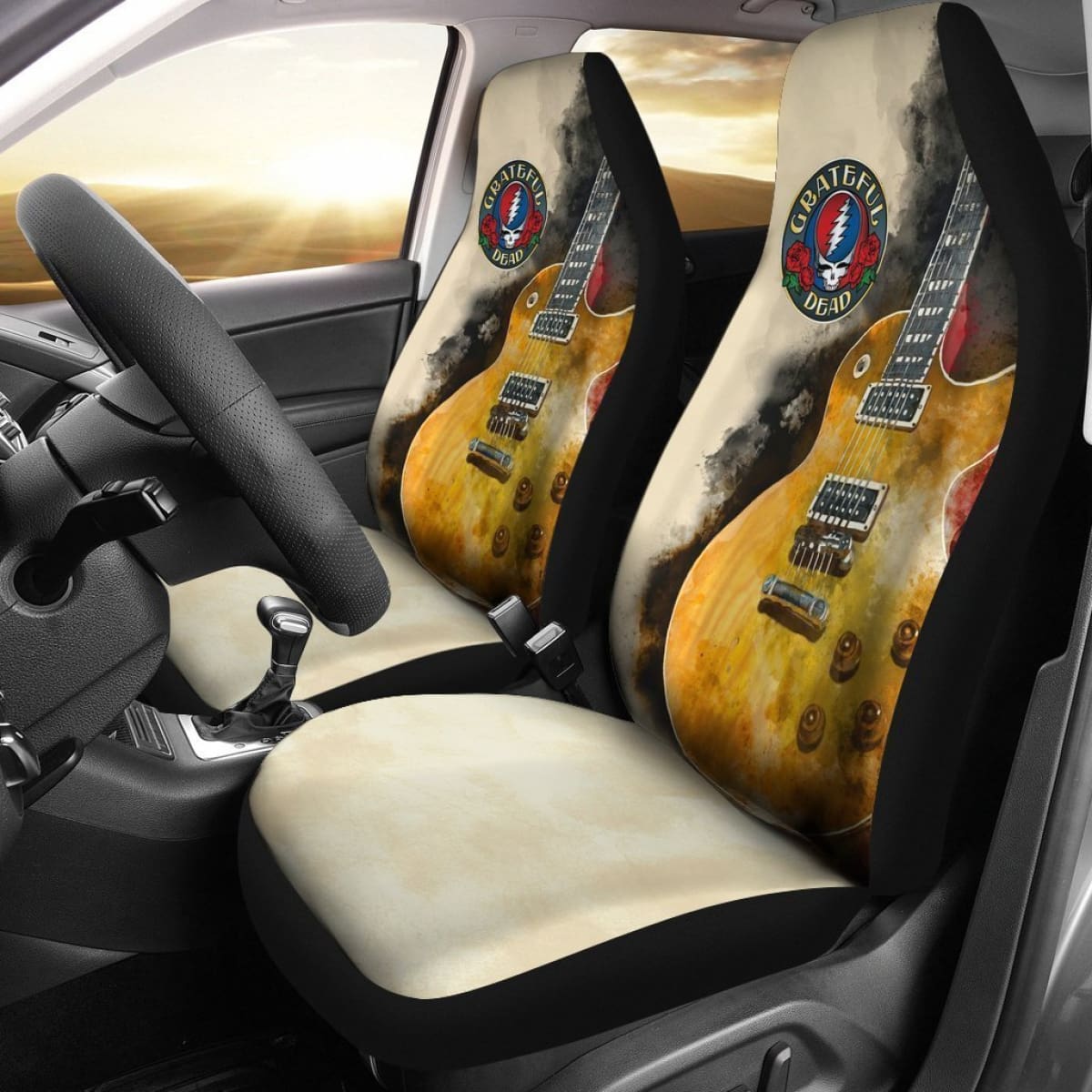 Grateful Dead Car Seat Covers Guitar Rock Band Fan Universal Fit 194801