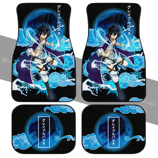 Gray Car Floor Mats Custom Anime Fairy Tail Car Accessories