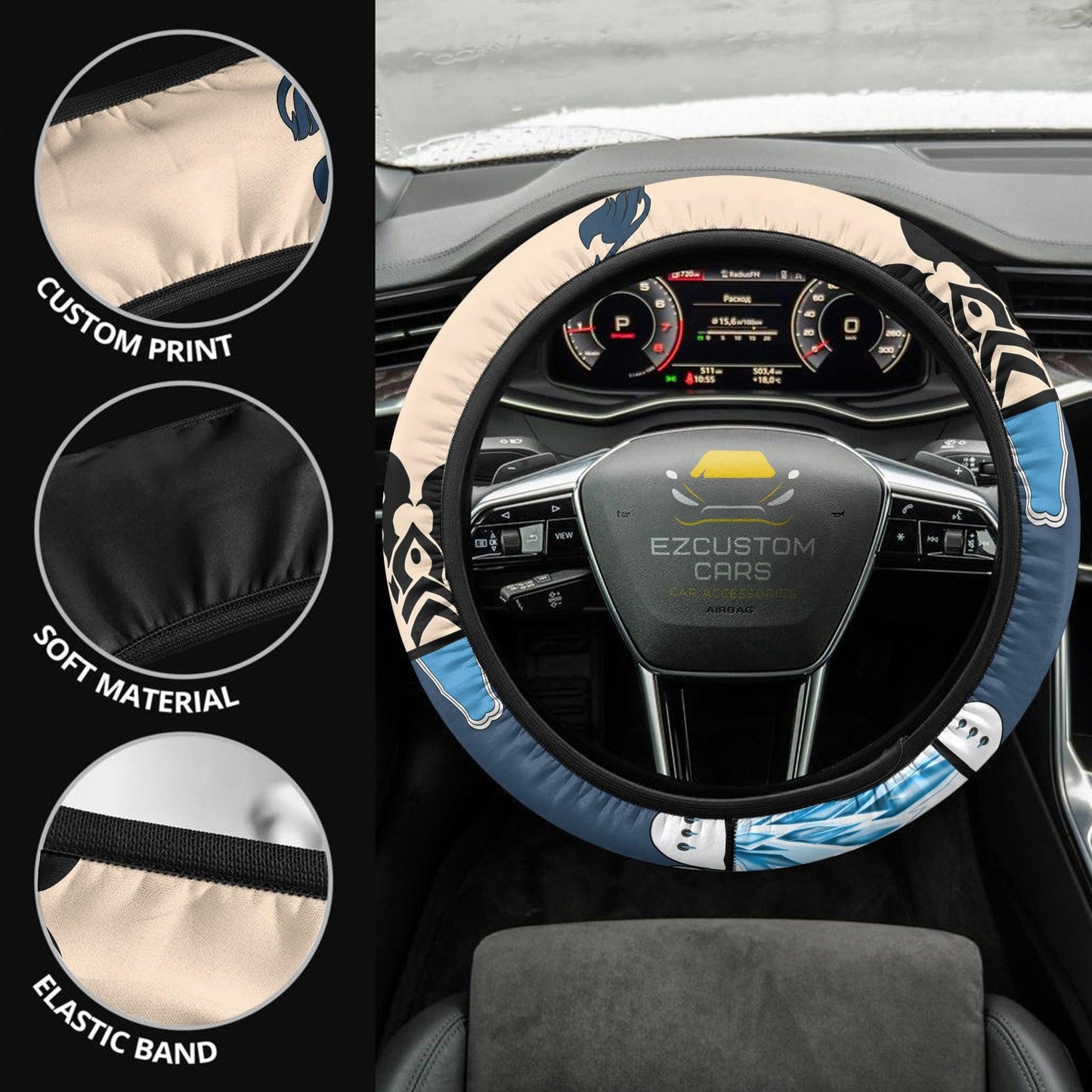 Gray Fullbuster Fairy Tail Anime Steering Wheel Cover