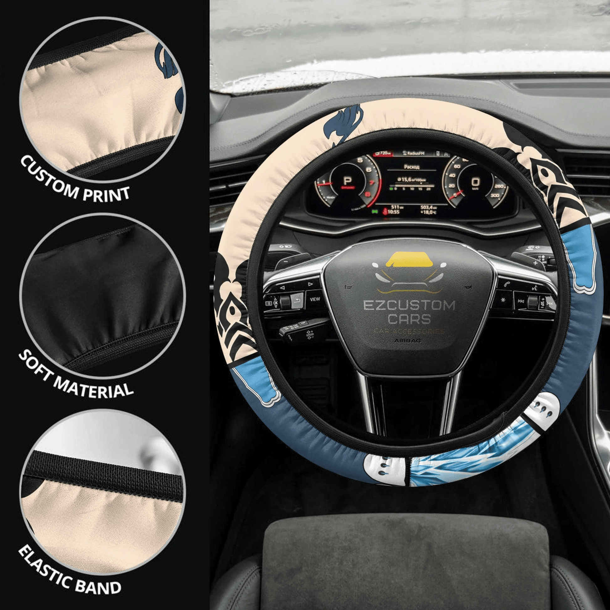 Gray Fullbuster Fairy Tail Anime Steering Wheel Cover