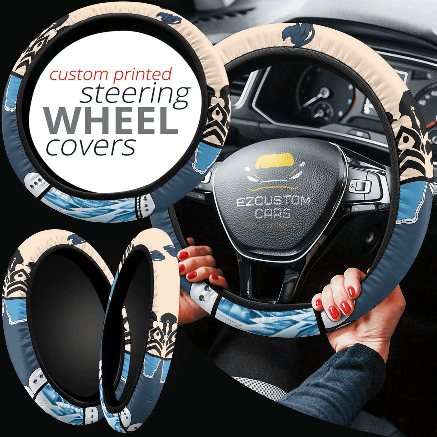 Gray Fullbuster Fairy Tail Anime Steering Wheel Cover