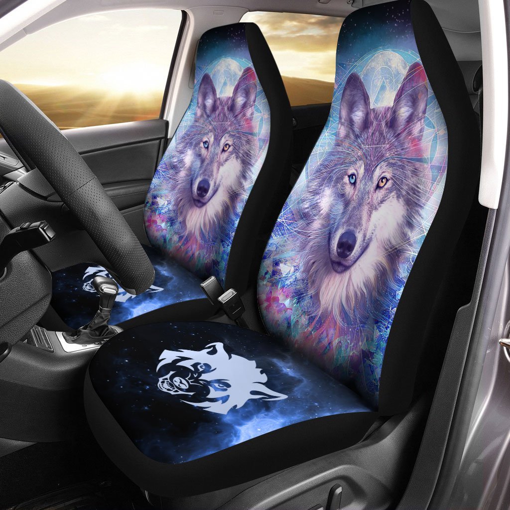 Gray Wolf Car Seat Covers Custom Car Interior Accessories