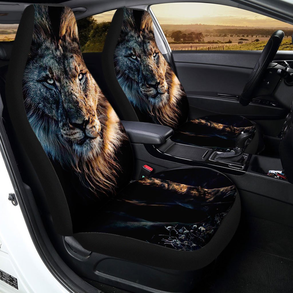 Great Dad Lion Car Seat Covers Custom Car Accessories Gift For Dad