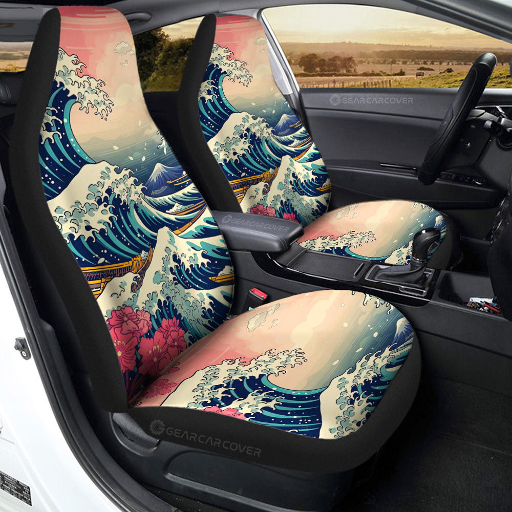 Great Wave Kanagawa Car Seat Covers Custom Car Accessories