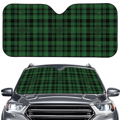Green And Black Tartan Pattern Print Car Windshield Sun Shade