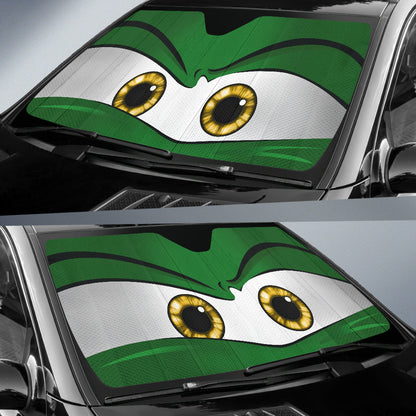 Green Angry Eyes 1 Car Auto Sun Shades