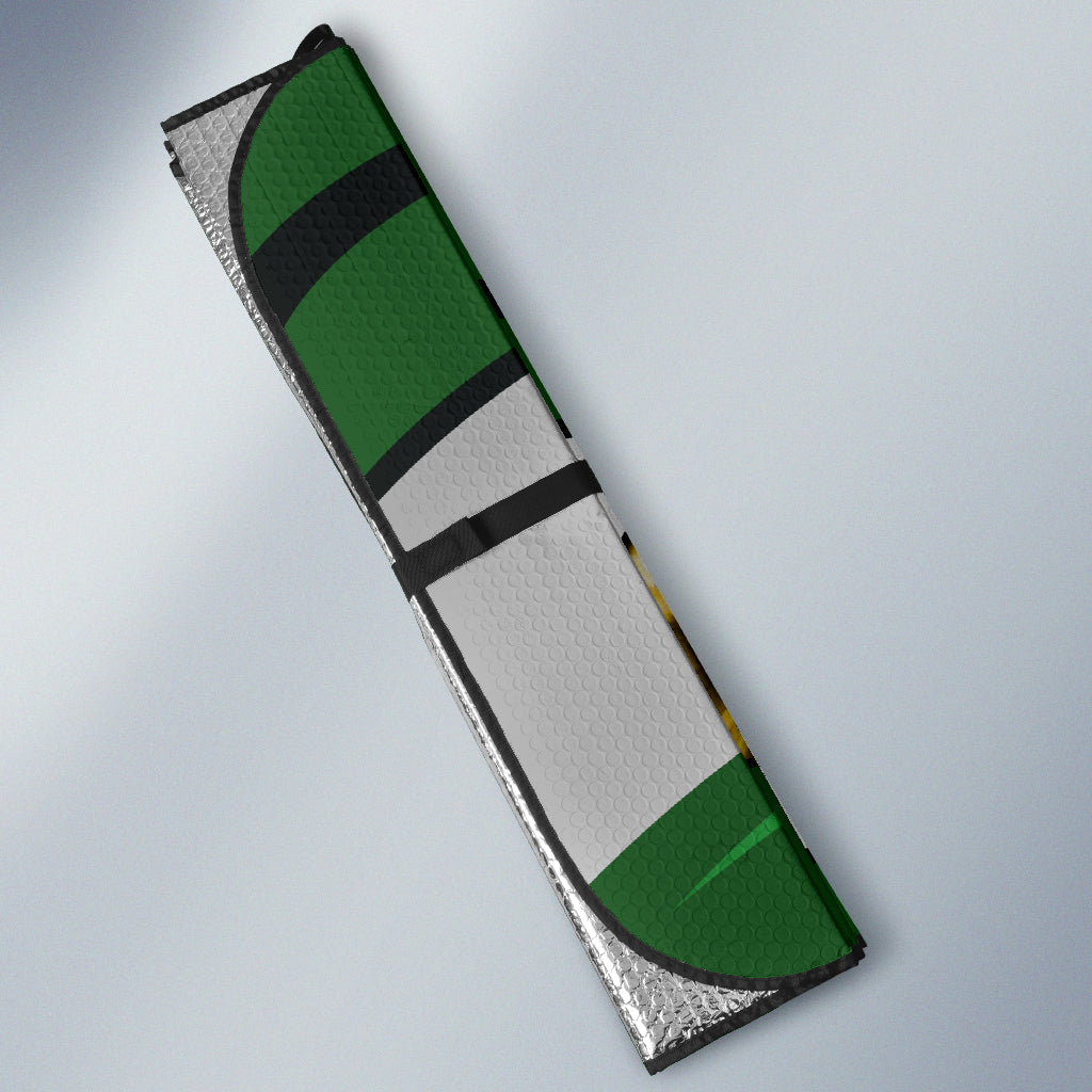 Green Angry Eyes 1 Car Auto Sun Shades