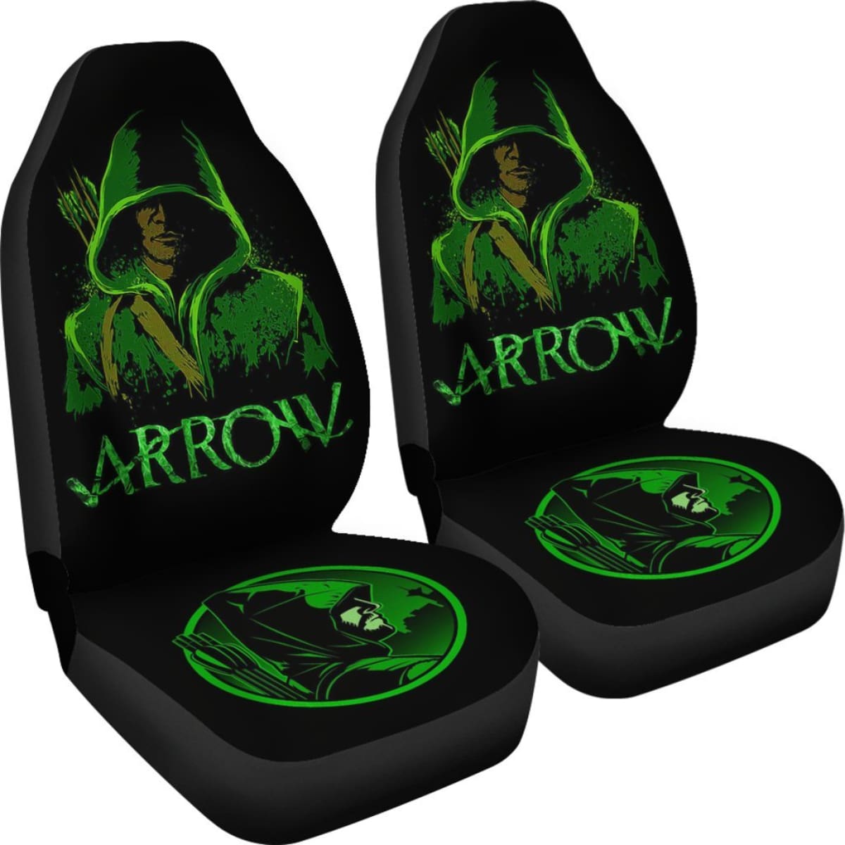 Green Arrow Art Car Seat Covers Amazing Gift Ideas Universal Fit 173905