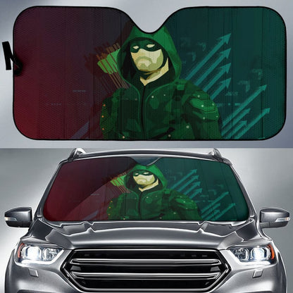 Green Arrow Art Car Sun Shades Amazing Gift Ideas Universal Fit 173905