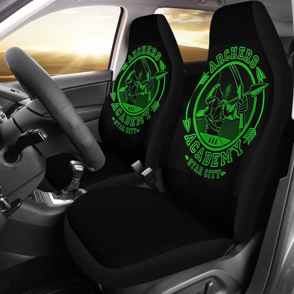 Green Arrow Car Seat Covers Amazing Gift Ideas Universal Fit 173905