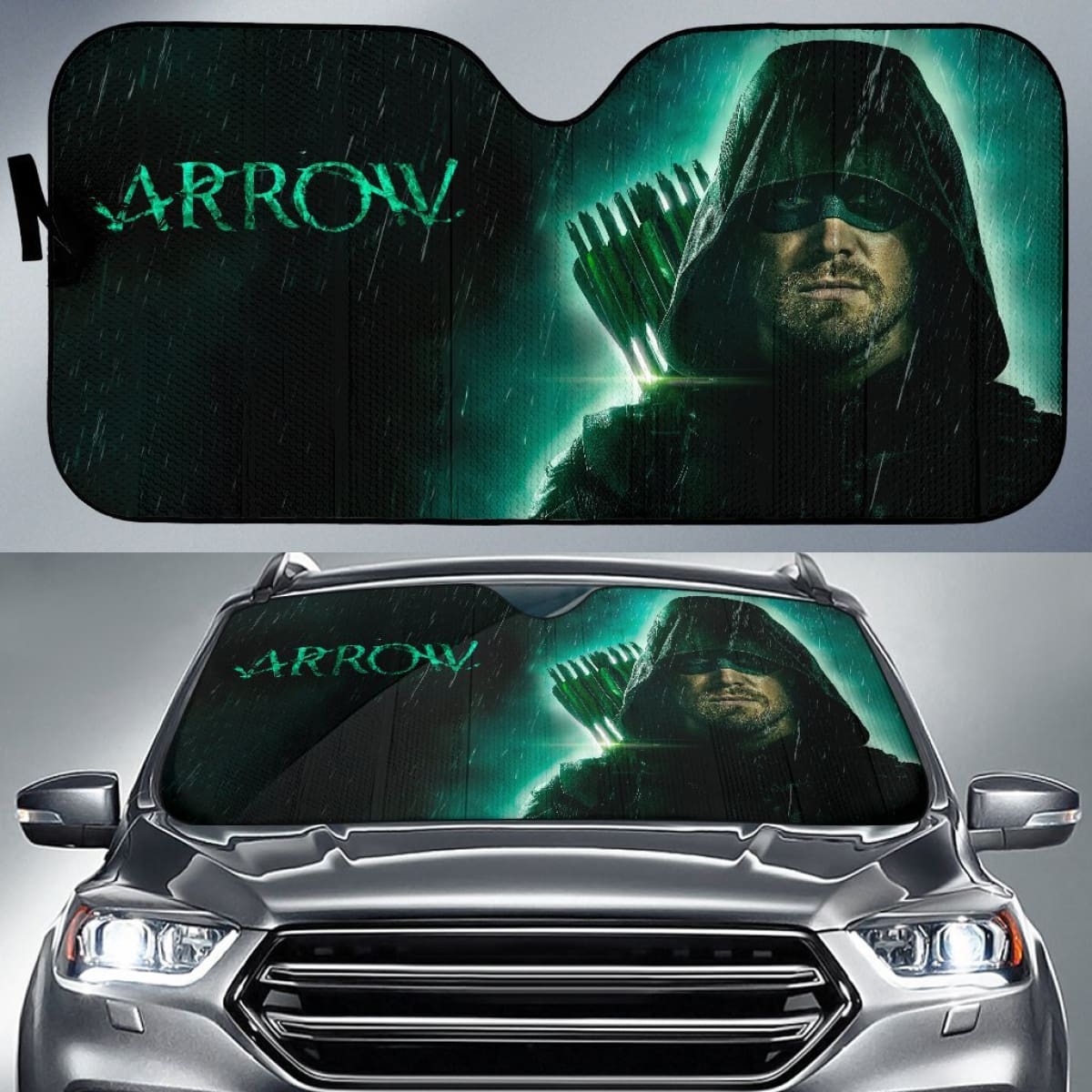 Green Arrow Car Sun Shades Amazing Gift Ideas Universal Fit 173905