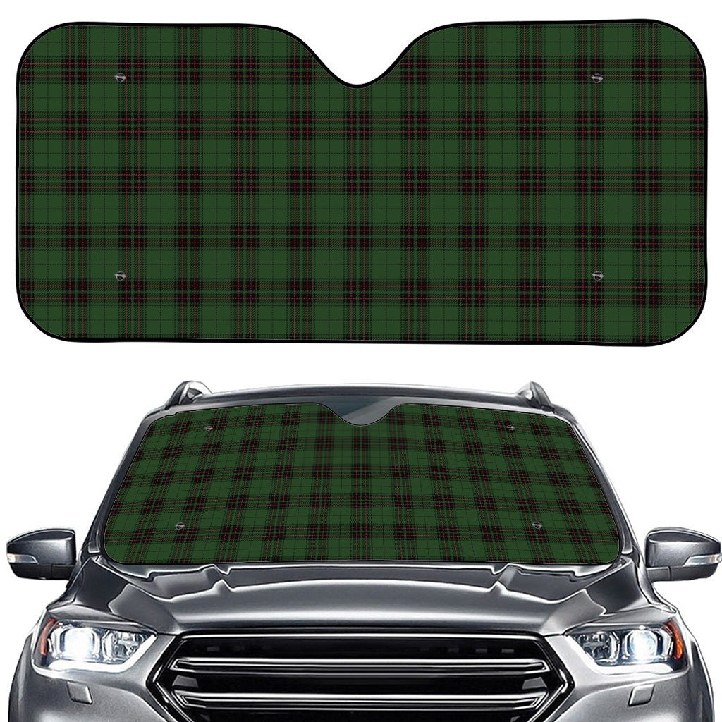 Green Black And Red Tartan Pattern Print Car Windshield Sun Shade