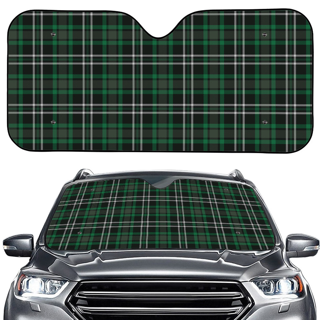 Green Black And White Tartan Print Car Windshield Sun Shade