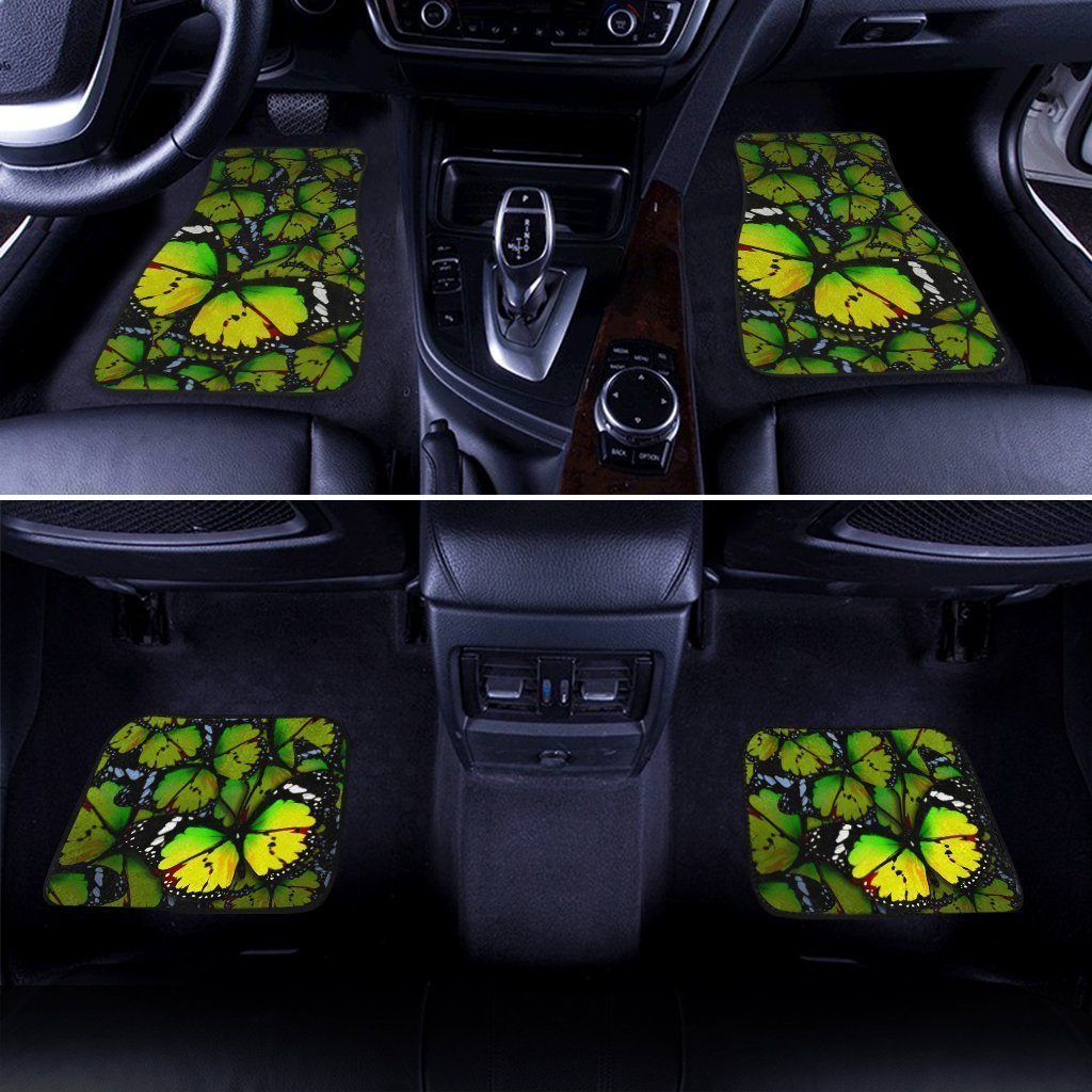 Green Butterfly Car Floor Mats Custom Beautiful Car Accessories