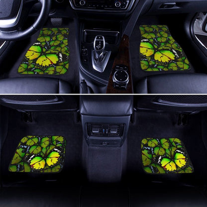 Green Butterfly Car Floor Mats Custom Beautiful Car Accessories