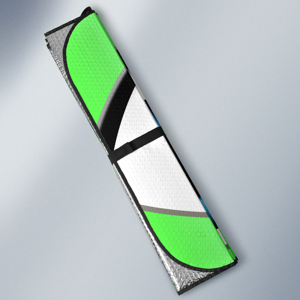 Green Cartoon Eyes Car Auto Sunshades