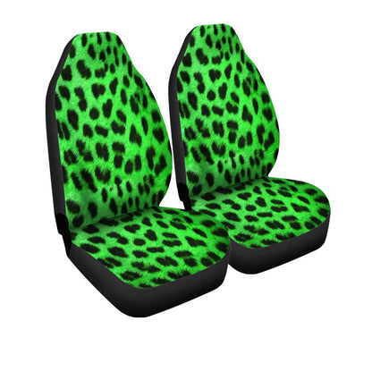 Green Cheetah Print Car Seat Covers Custom Car Accessories