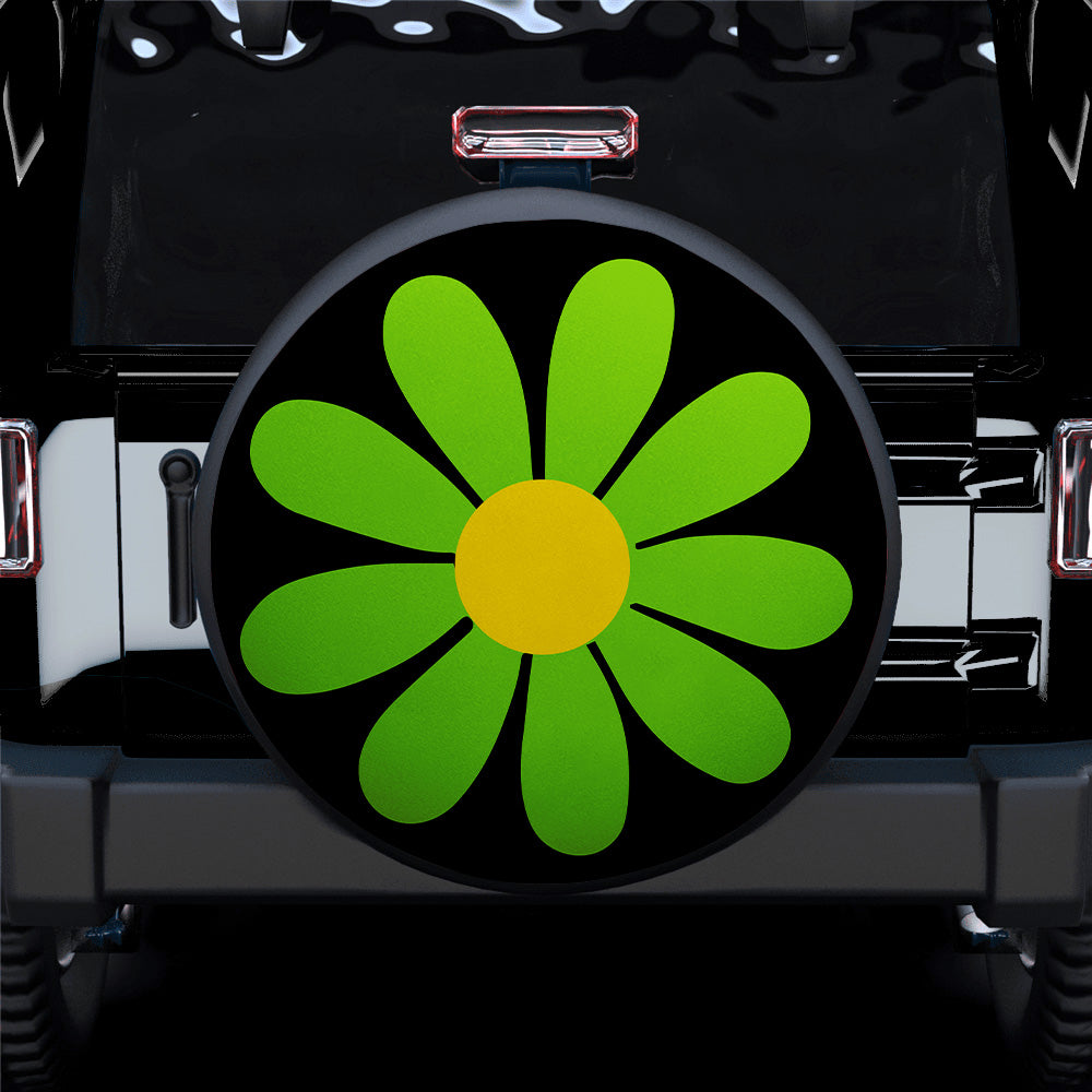 Green Daisy Flower Jeep Car Spare Tire Cover