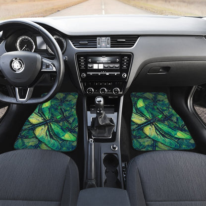 Green Dragonfly Car Floor Mats Custom Car Accessories Gift Idea
