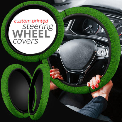 Green Grass Premium Car Steering Wheel Cover