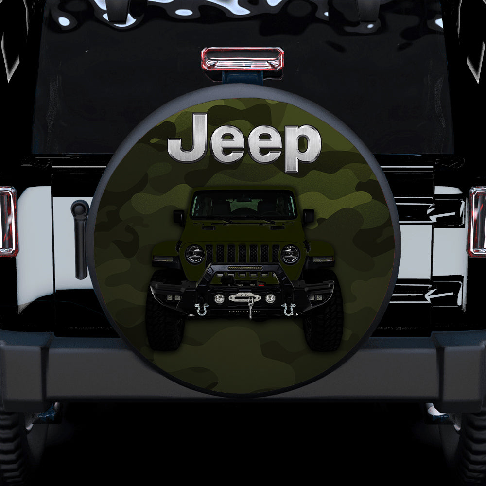 Green Jeep Camouflage Car Spare Tire Cover