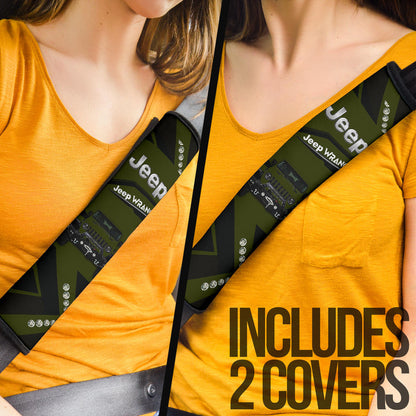 Green Jeep Car Seat Belt Cover Custom Car Accessories