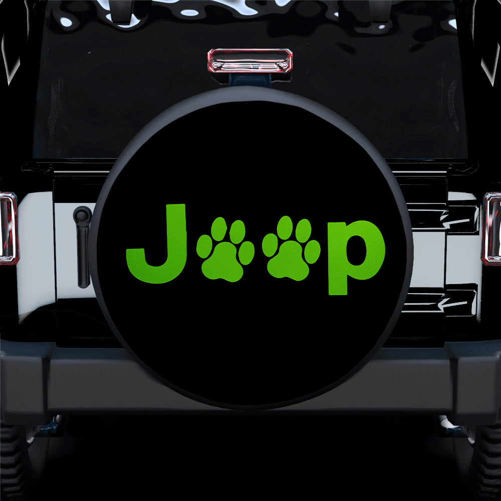 Green Jeep Side Fender Dog Paws Car Spare Tire Cover