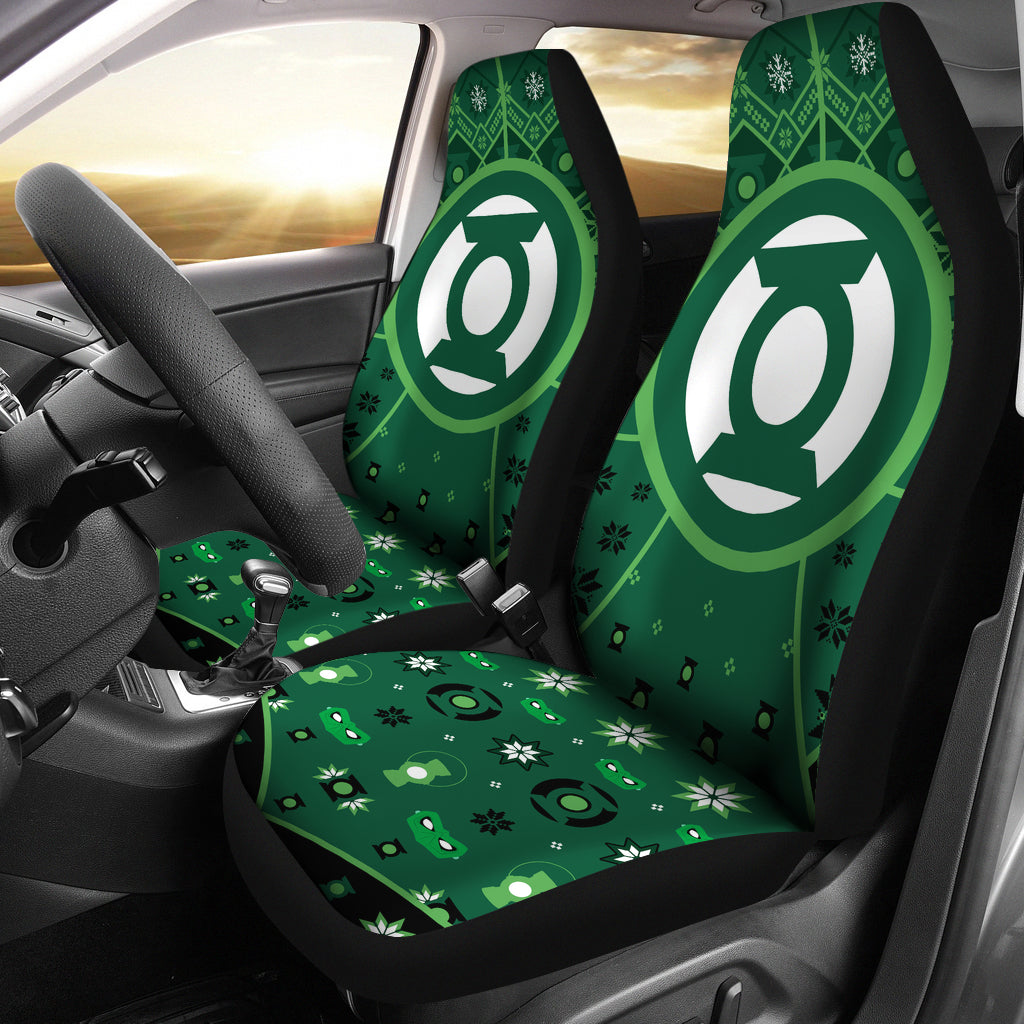 Green Lattern Christmas Car Seat Covers
