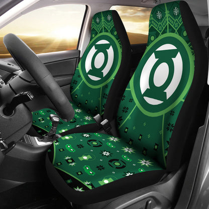 Green Lattern Christmas Car Seat Covers