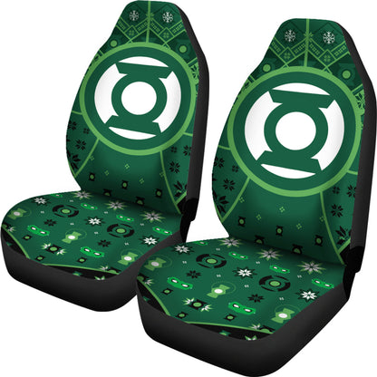 Green Lattern Christmas Car Seat Covers