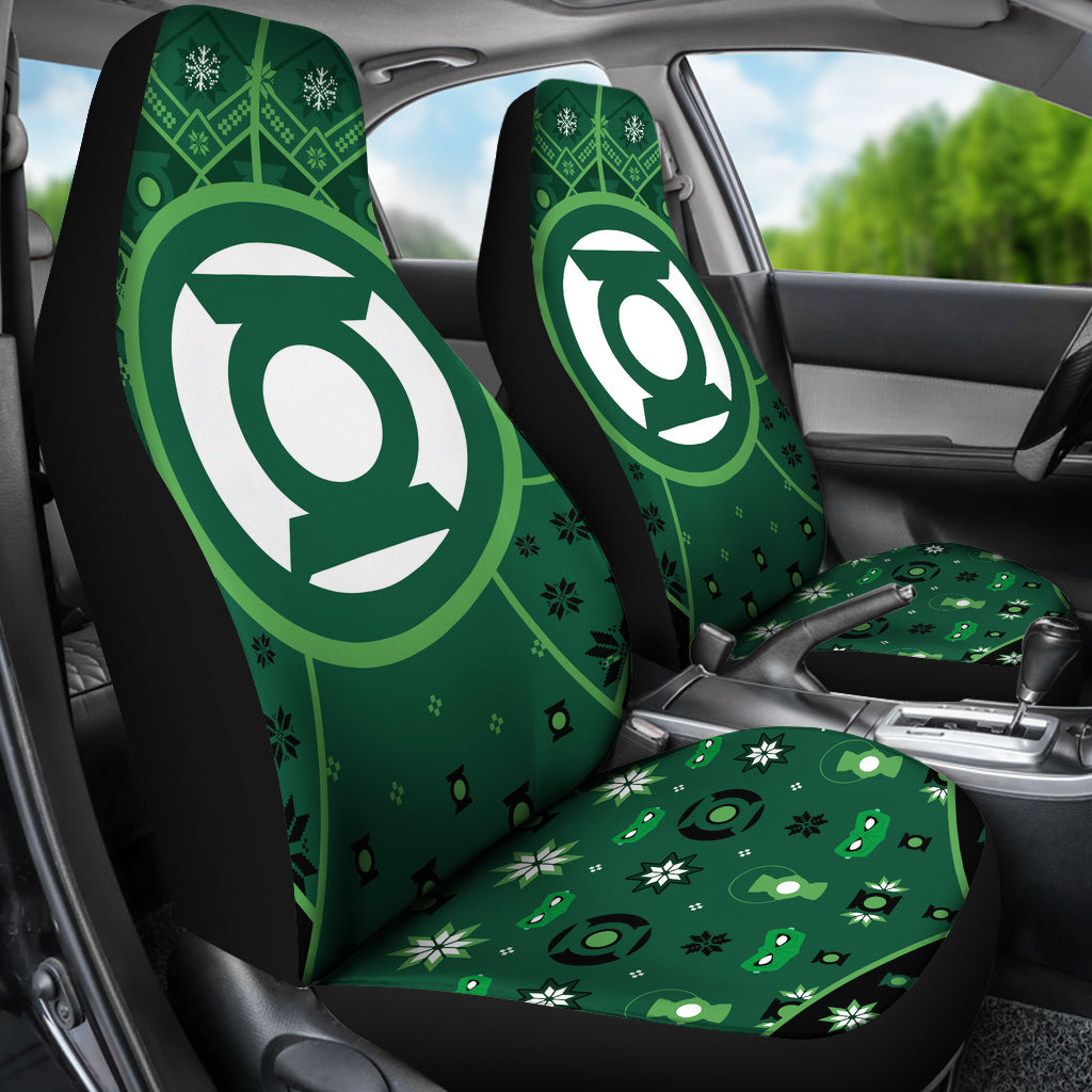 Green Lattern Christmas Car Seat Covers