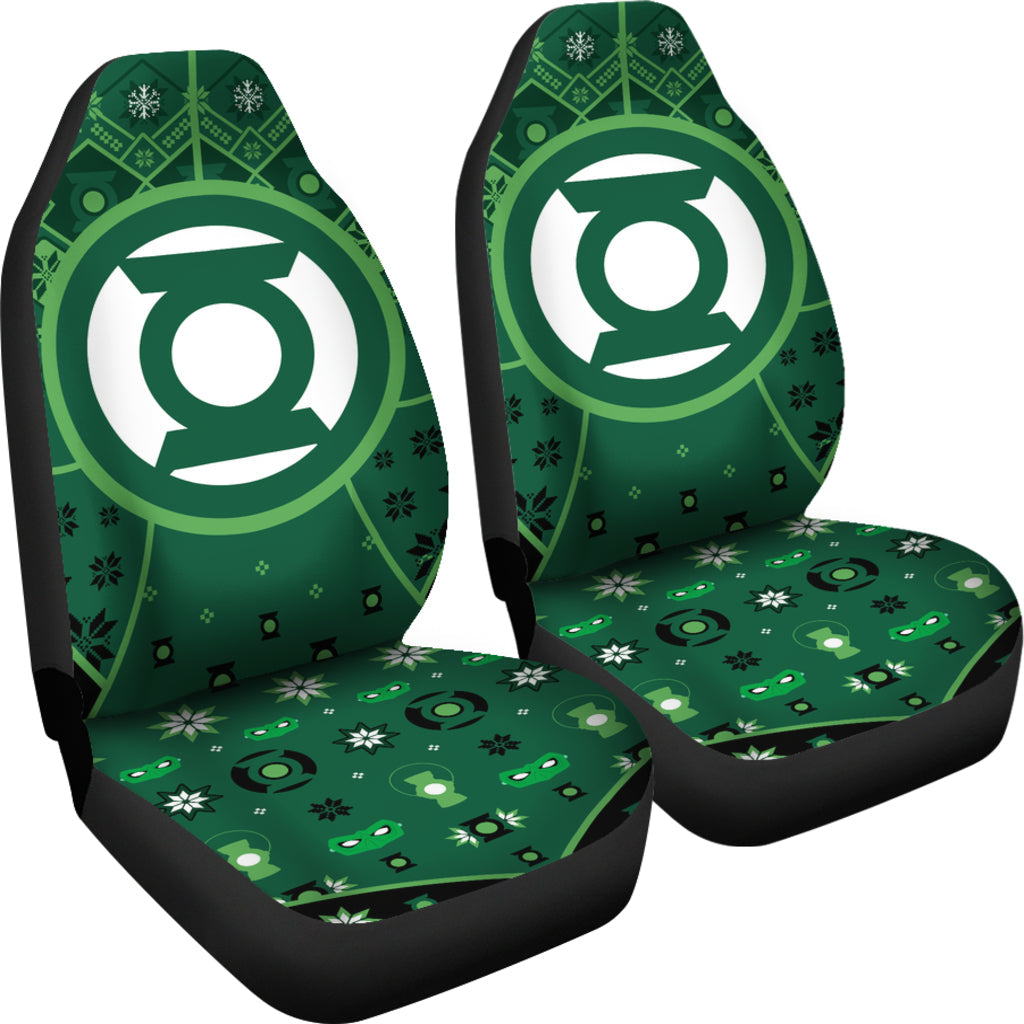 Green Lattern Christmas Car Seat Covers