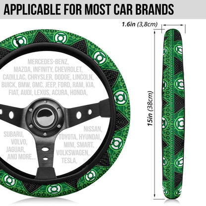 Green Lattern Christmas Premium Custom Car Steering Wheel Cover