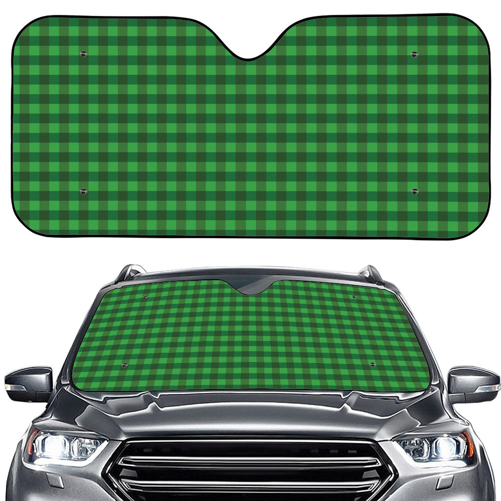 Green Tartan Saint Patrick's Day Print Car Windshield Sun Shade