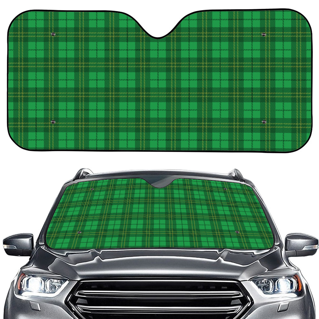 Green Tartan St. Patrick's Day Print Car Windshield Sun Shade