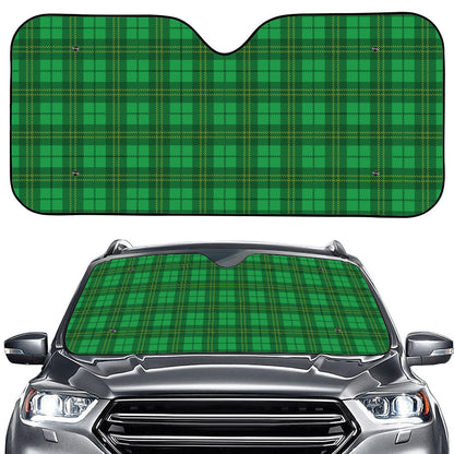 Green Tartan St. Patrick's Day Print Car Windshield Sun Shade