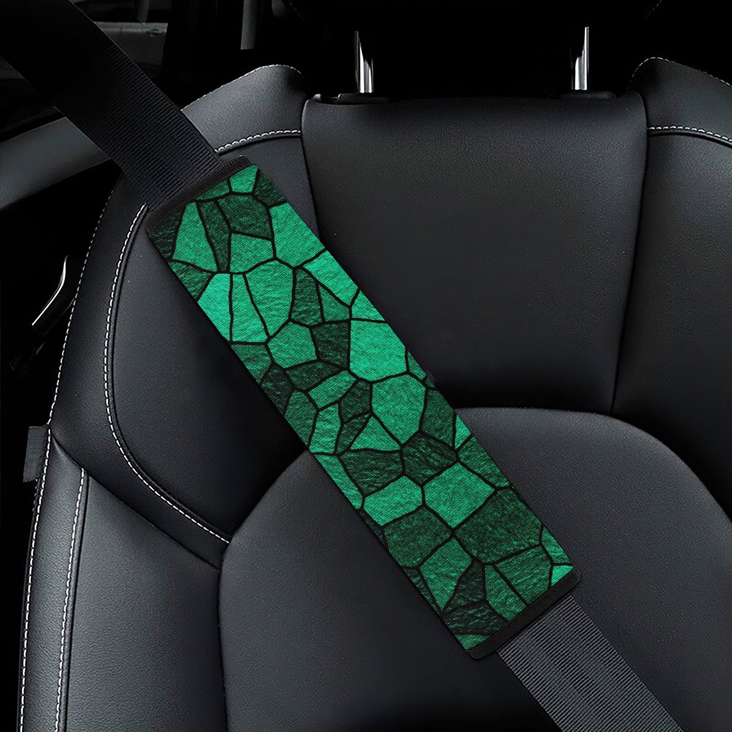 Green Wall Premium Custom Car Seat Belt Covers