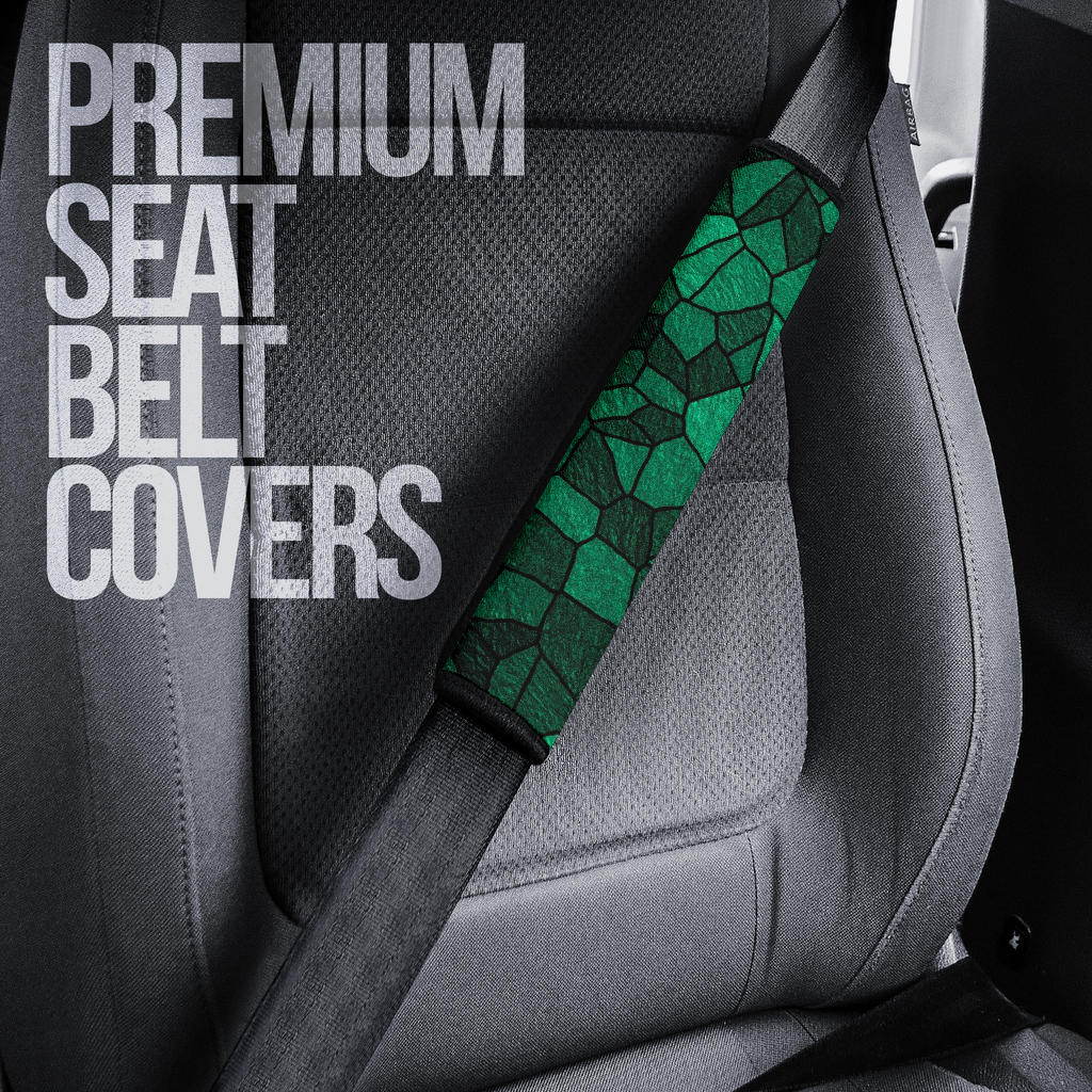 Green Wall Premium Custom Car Seat Belt Covers