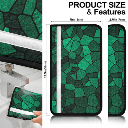 Green Wall Premium Custom Car Seat Belt Covers