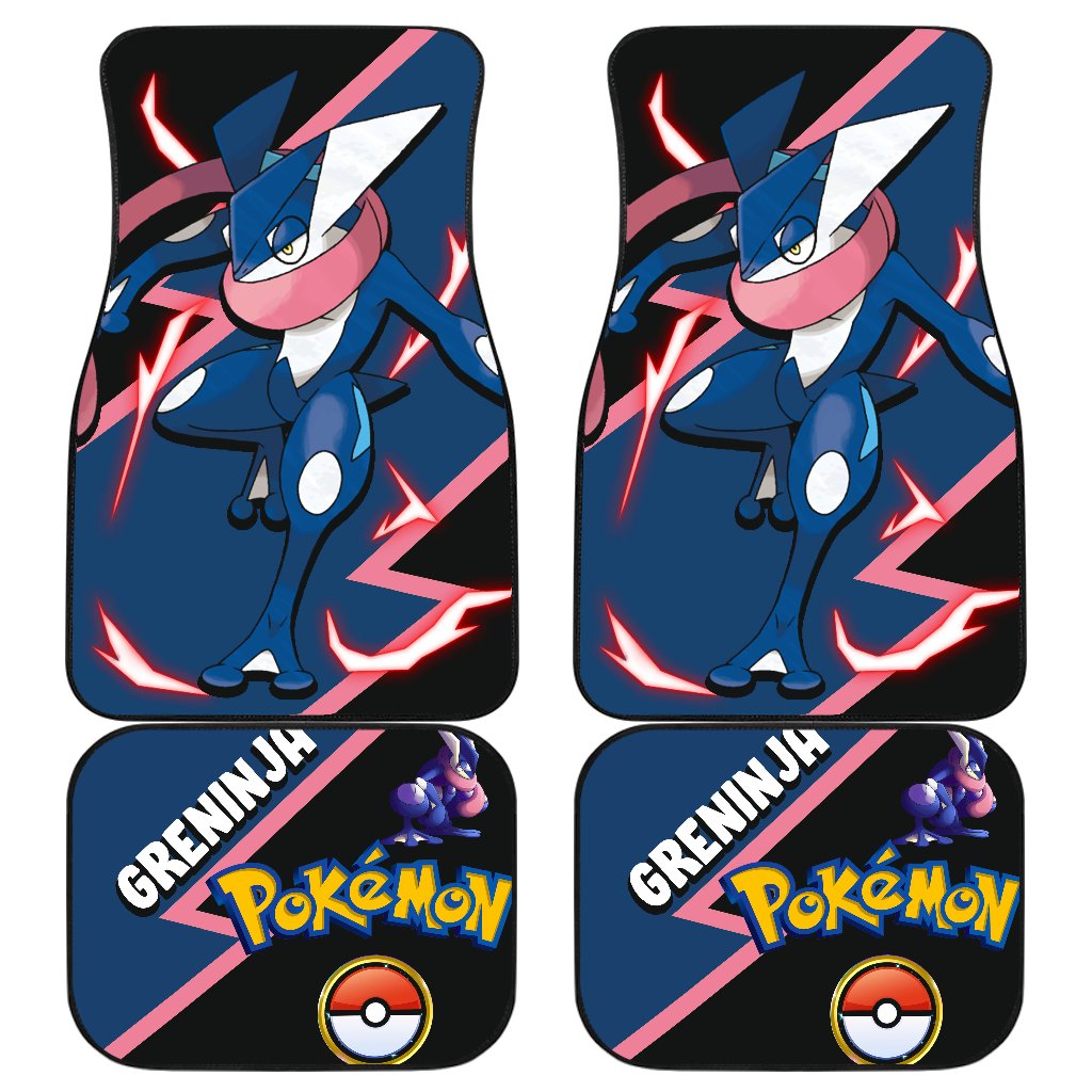 Greninja Car Floor Mats Custom Anime Car Interior Accessories