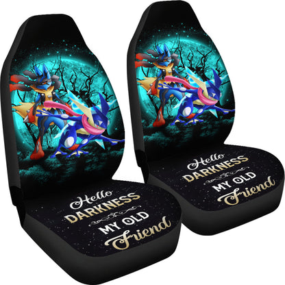 Greninja Satoshi And Mega Lucario Pokemon Moonlight Halloween Anime Ride Jeep Car Seat Covers