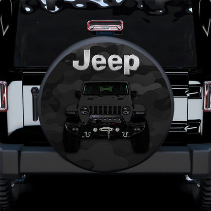 Grey Jeep Camouflage Car Spare Tire Cover