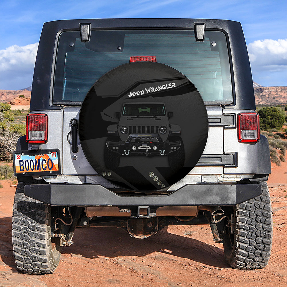 Grey Jeep Car Spare Tire Cover