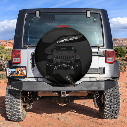 Grey Jeep Car Spare Tire Cover