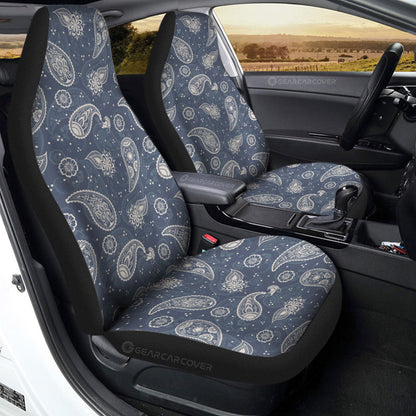Grey Paisley Pattern Car Seat Covers Custom Car Accessories